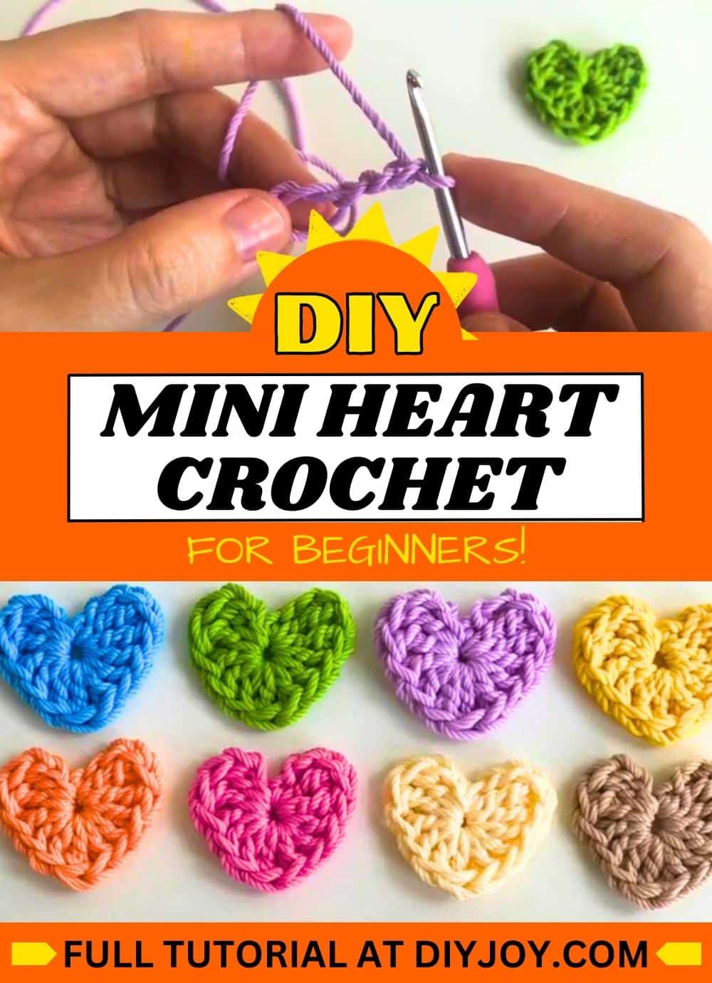 DIY Mini Heart Crochet for Beginners