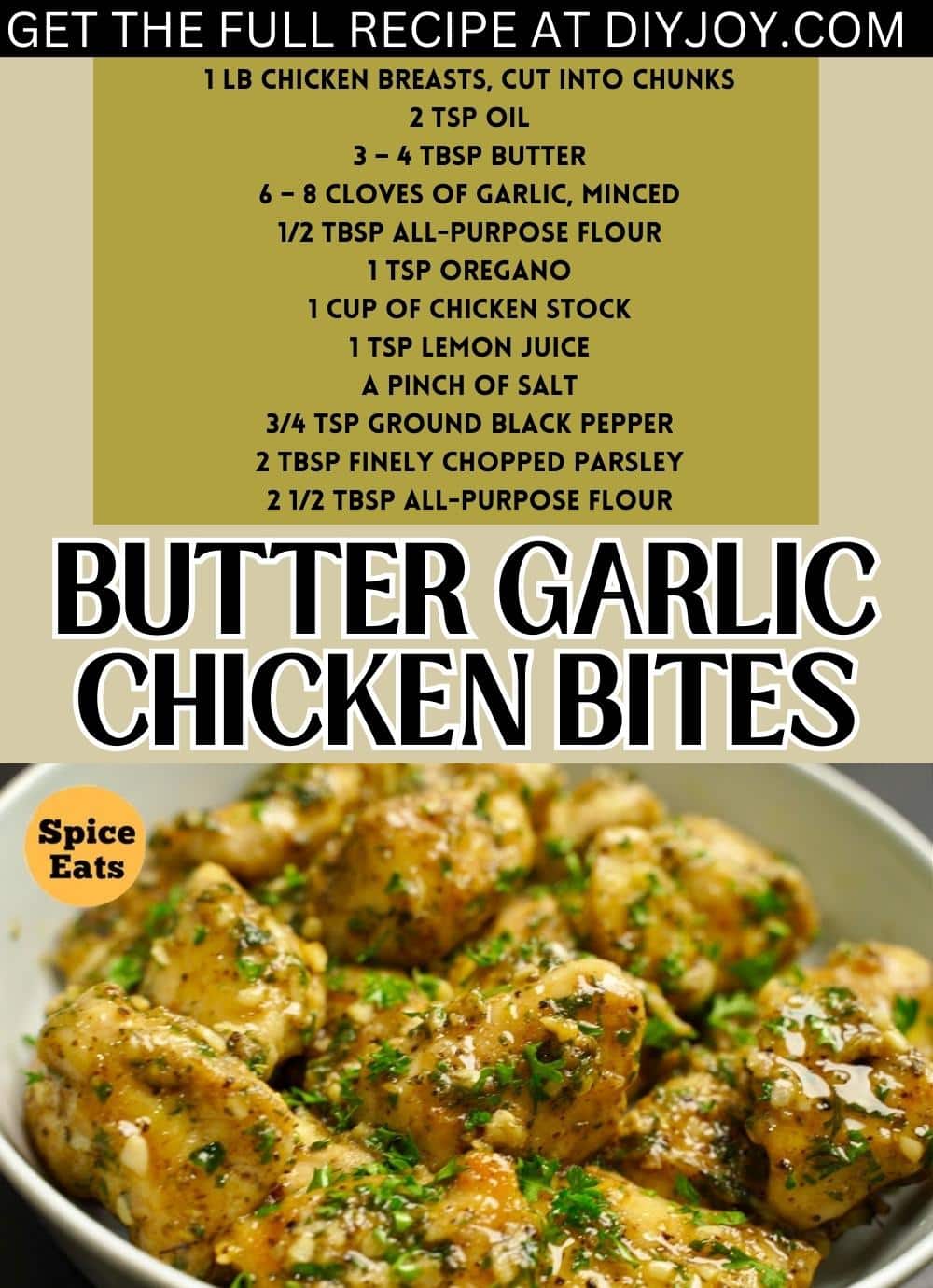 Butter Garlic Chicken Bites Recipe