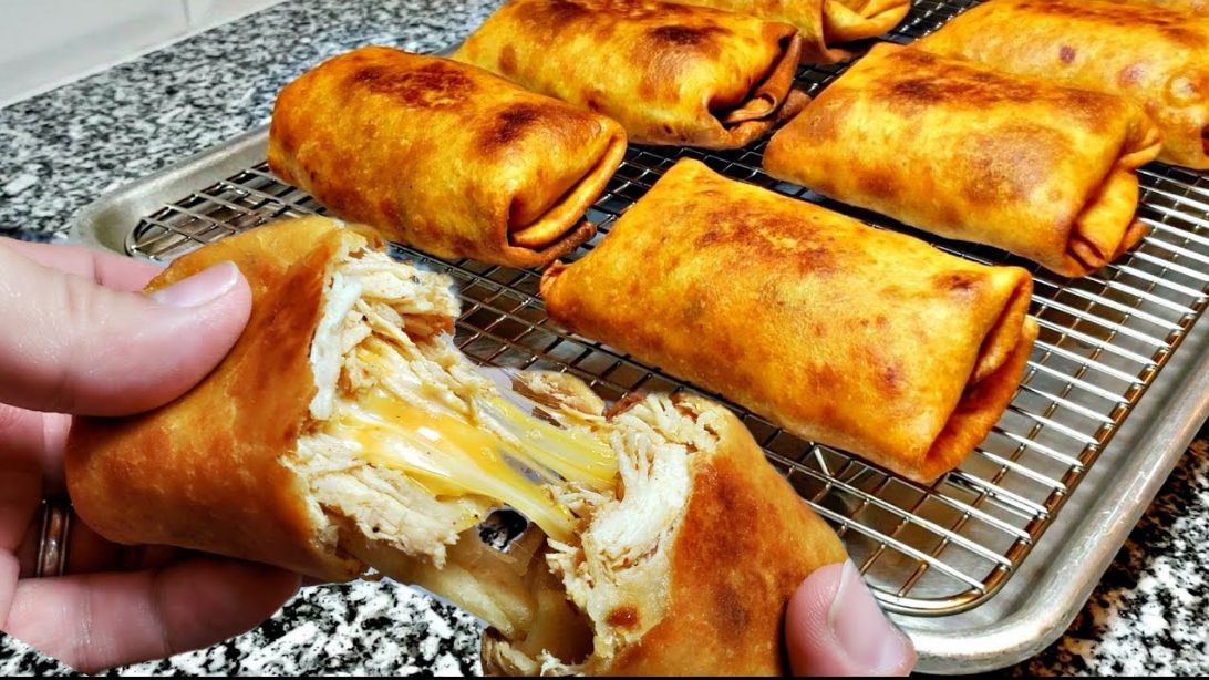 Cheesy Chicken Chimichangas