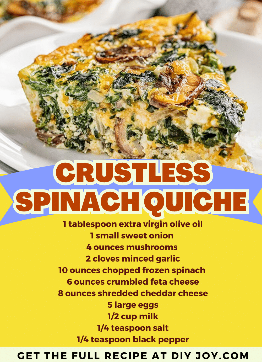 Easy Crustless Spinach Quiche