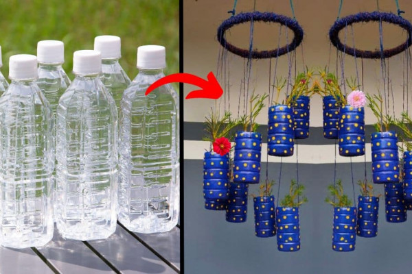 DIY Spiral Hanging Plants