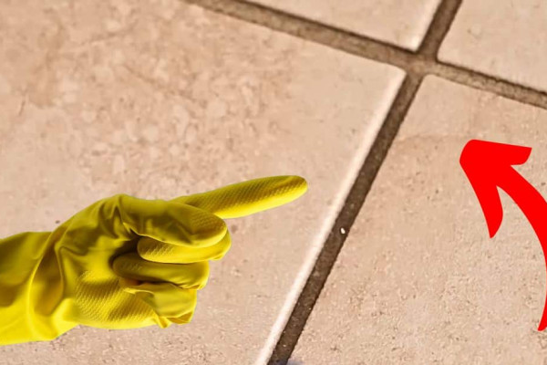 Dirty Grout Whitened in 15 Seconds