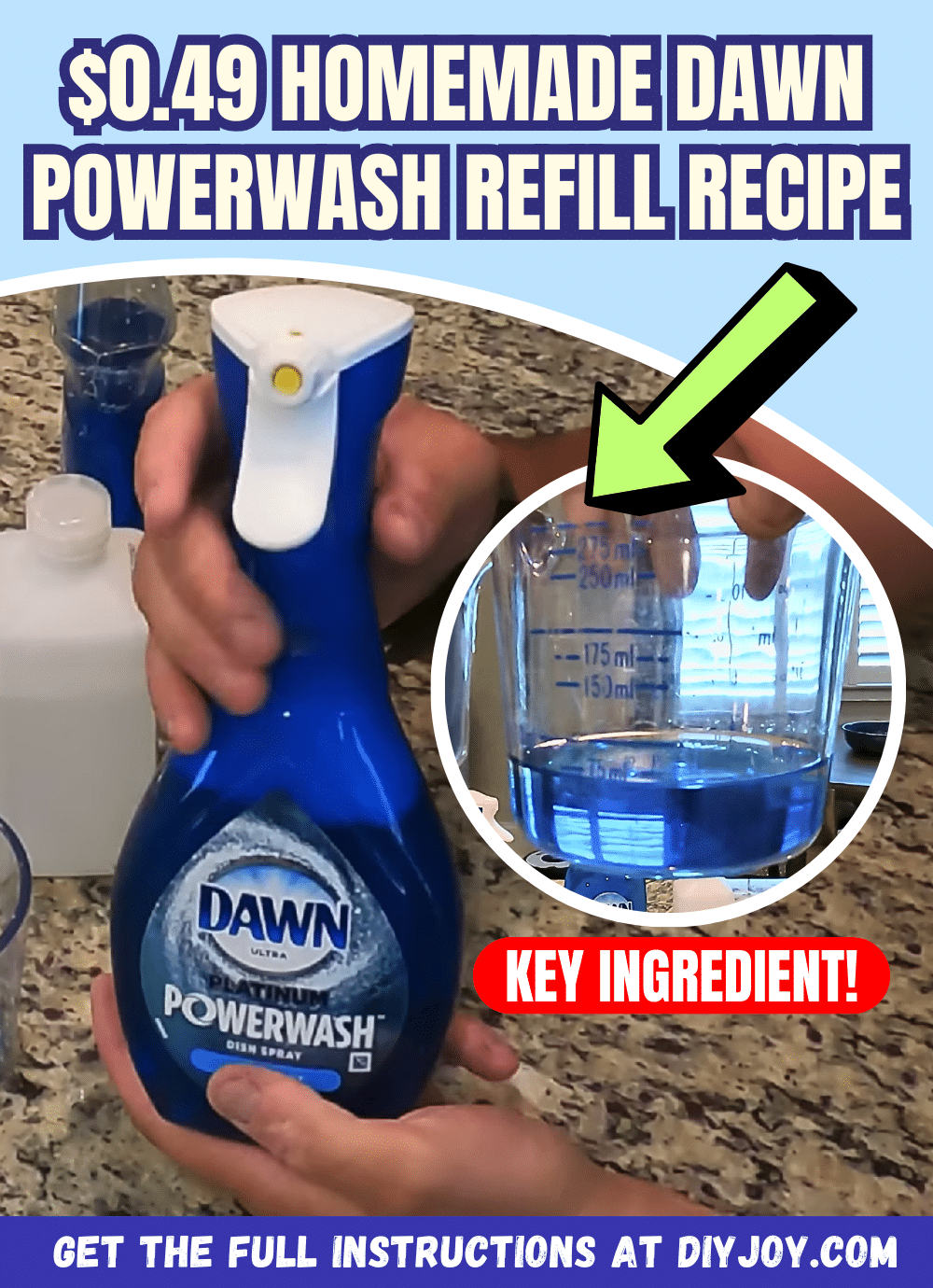 How to Make DIY Dawn Powerwash Refill - Everything Pretty