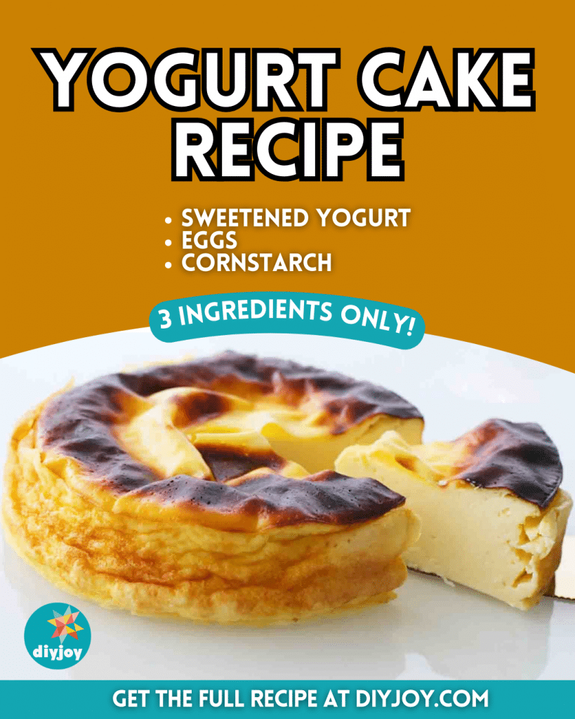 Easy 3 Ingredient Yogurt Cake Recipe Diy Joy