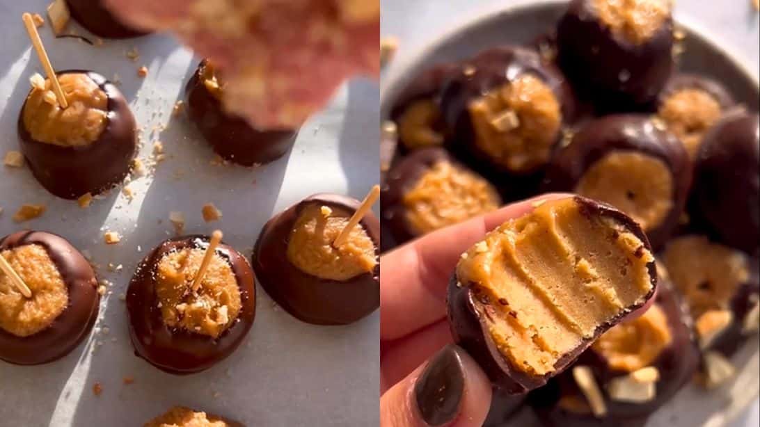 No Bake 4 Ingredient Buckeye Peanut Butter Balls