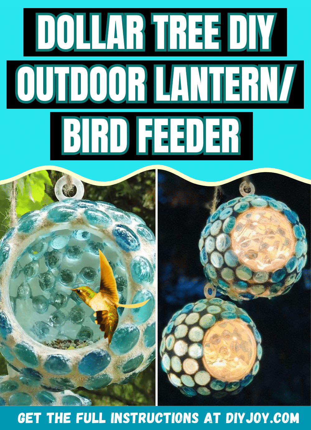 Easy Dollar Tree DIY Outdoor Lantern_Bird Feeder Tutorial