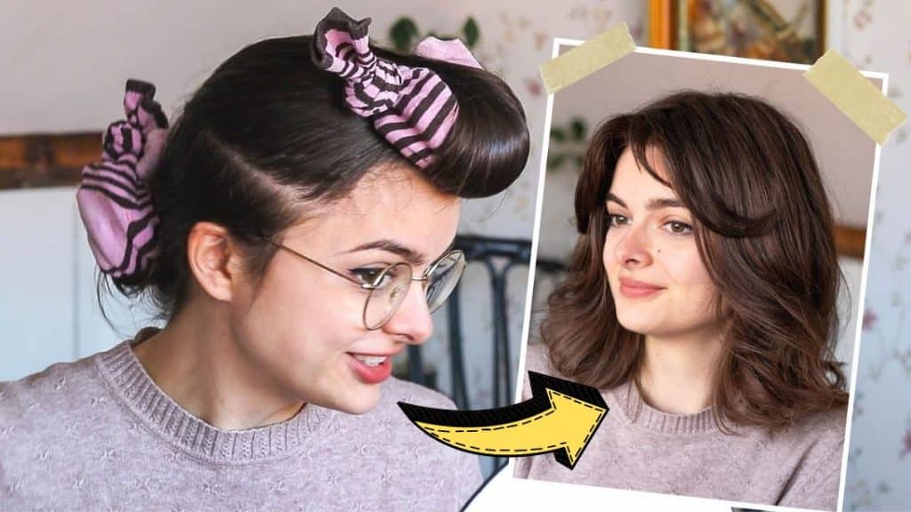 Easy Heatless DIY Overnight Blowout on Short Hair