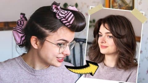 Easy Heatless DIY Overnight Blowout on Short Hair | DIY Joy Projects and Crafts Ideas