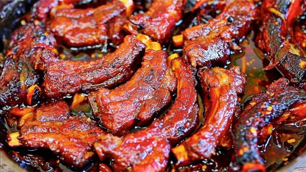 Easy Melt-in-Your-Mouth Honey Glazed Pork Rib Skillet Recipe