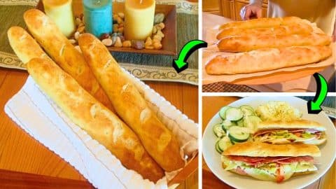 Easy No-Knead American Baguette Recipe | DIY Joy Projects and Crafts Ideas