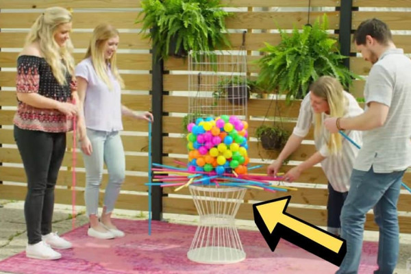 How to Make a DIY Backyard Kerplunk Game