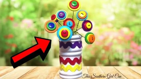 How to Make a DIY Button Flower Bouquet | DIY Joy Projects and Crafts Ideas
