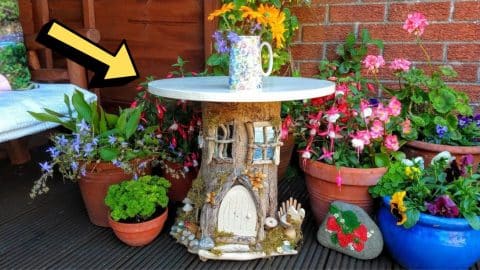 How to Make a DIY Tree Stump Fairy House | DIY Joy Projects and Crafts Ideas
