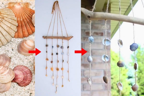 How to Make a Seashell Windchime or Wall Hanging