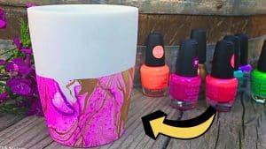 How to Marble Paint a Pot or Vase with Nail Polish