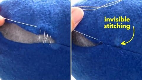How to Sew Using a Ladder Stitch (Invisible Stitching) | DIY Joy Projects and Crafts Ideas