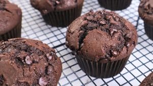 Moist Double Chocolate Muffins