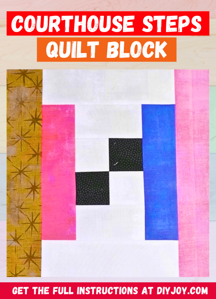 Super Easy Courthouse Steps Quilt Block Tutorial