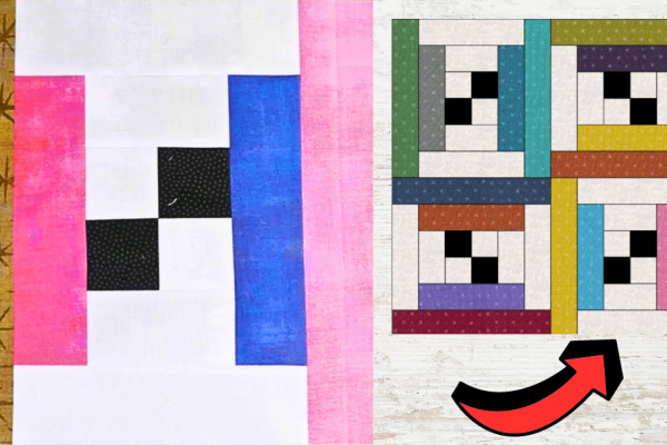 Super Easy Courthouse Steps Quilt Block Tutorial