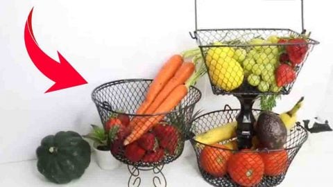 Dollar Tree Tiered Fruit Basket Display Tutorial | DIY Joy Projects and Crafts Ideas
