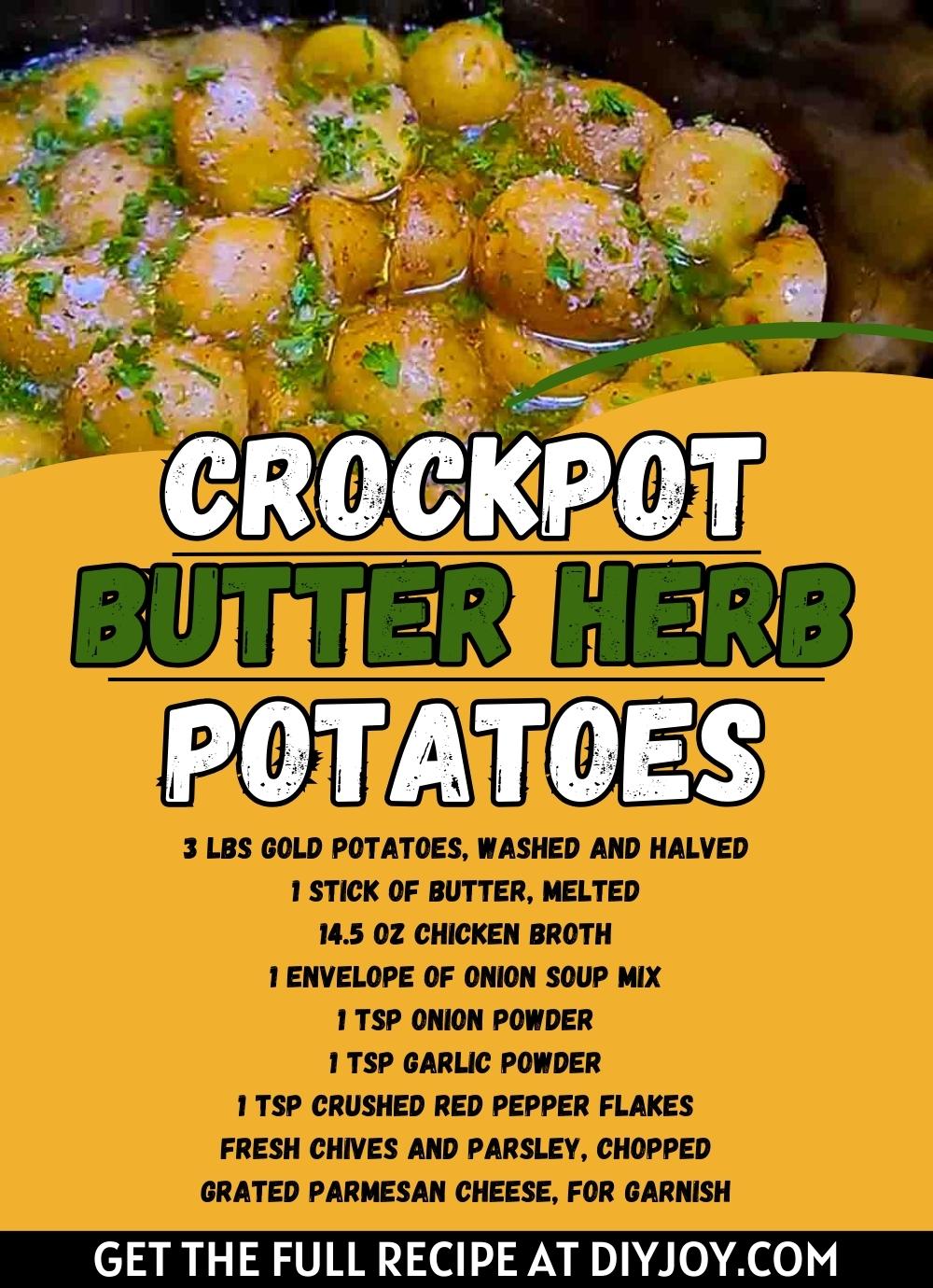 Crockpot Butter Herb Potatoes Recipe