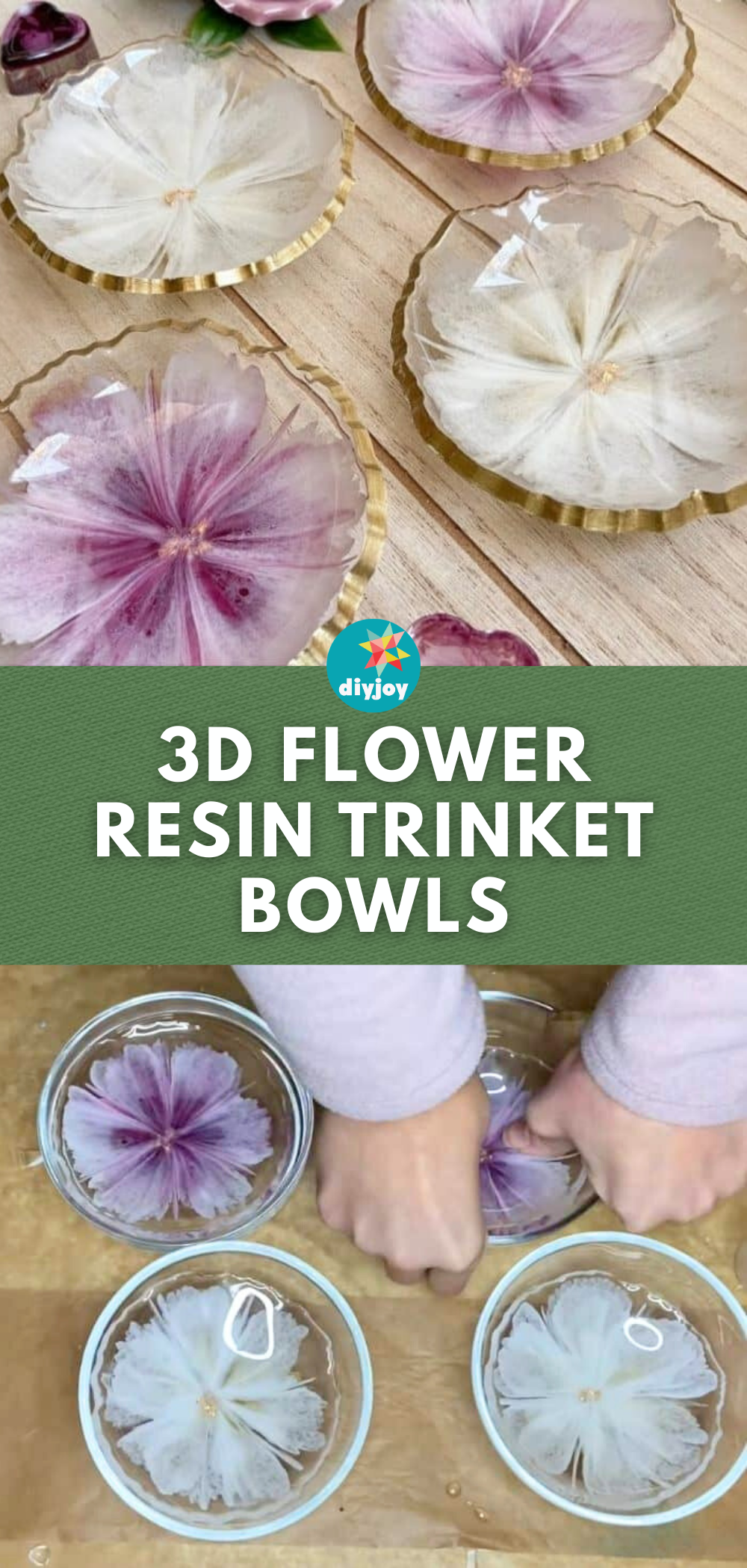 3D Flower Resin Trinket Bowls Tutorial