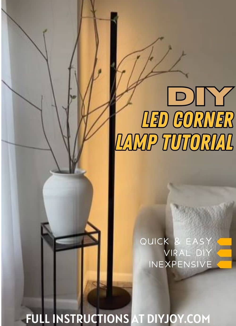 DIY LED Corner Lamp Tutorial