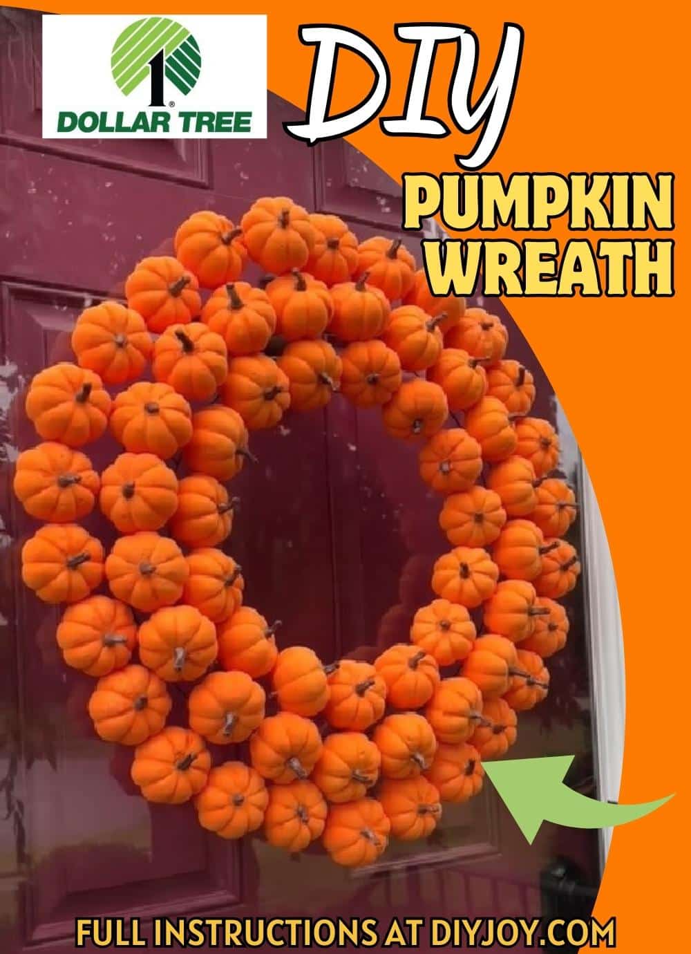 Dollar Tree DIY Mini Pumpkin Wreath Tutorial