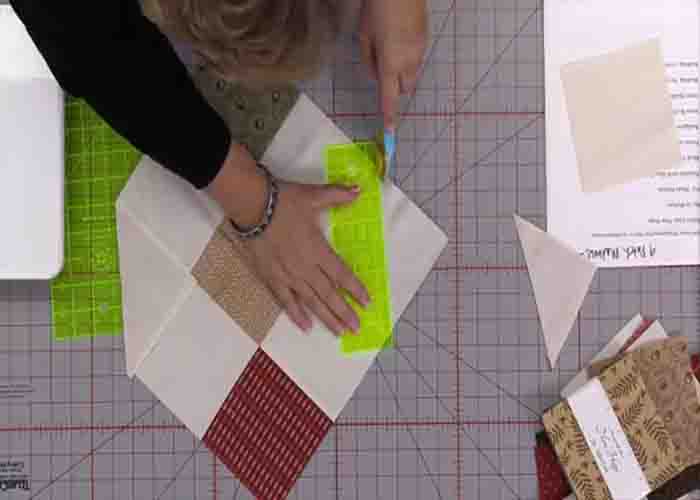 Making the 9-patch madness quilt block
