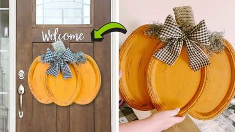 Cute Pumpkin Made Out of Dollar Tree Platters | DIY Joy Projects and Crafts Ideas