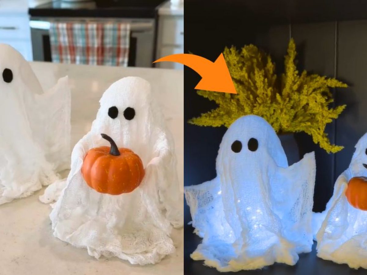 Easy Cheesecloth Ghost Halloween Craft - Twelve On Main