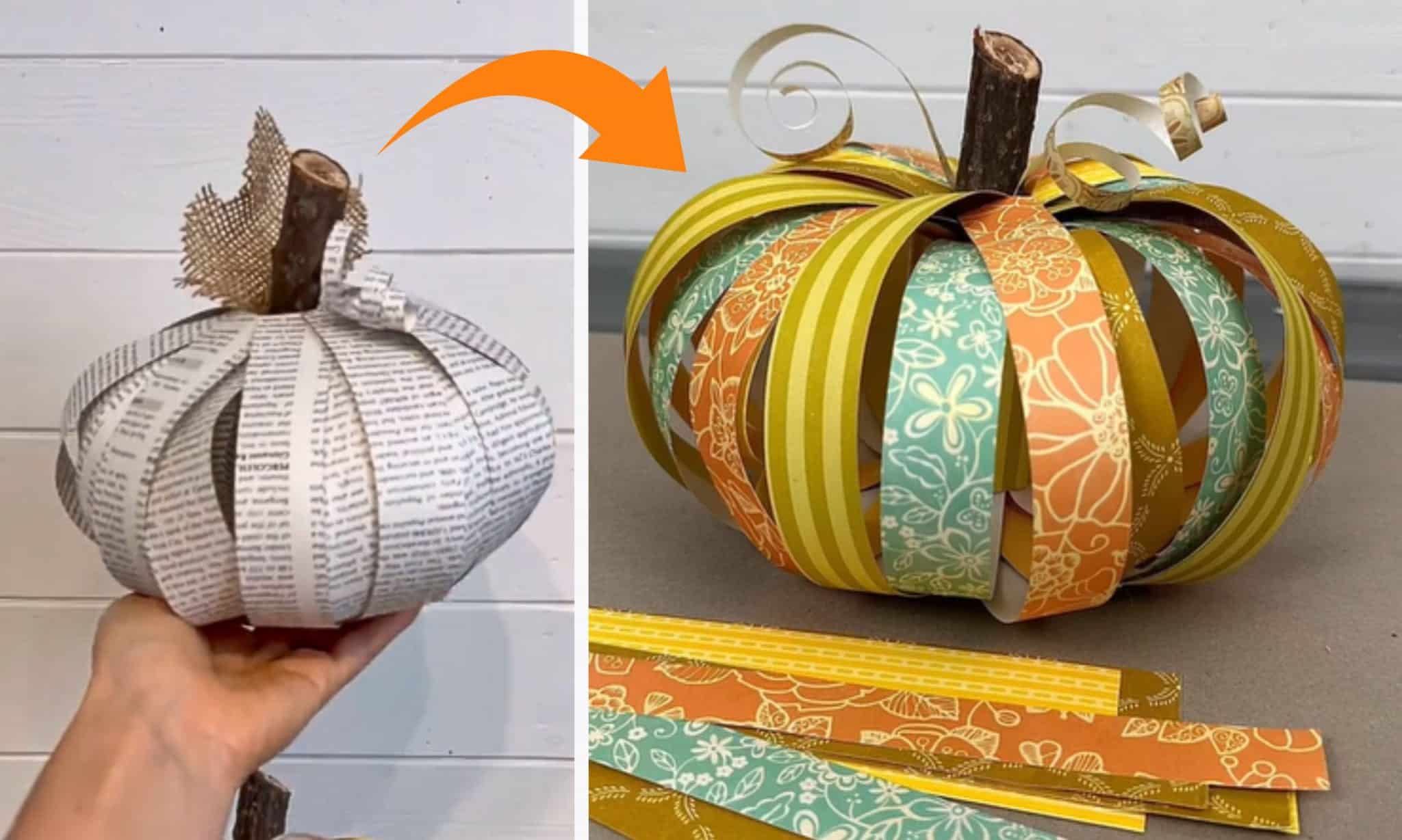 Paper Pumpkin Pie Project (Kids craft, fall craft idea)