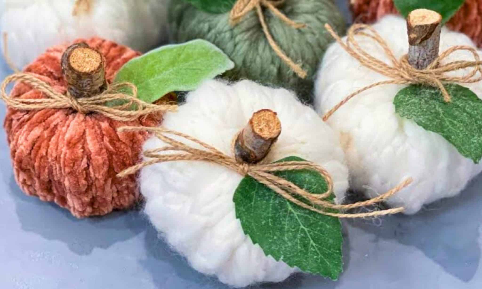 DIY Sweater Style Farmhouse Pumpkins | DIY Joy Projects and Crafts Ideas