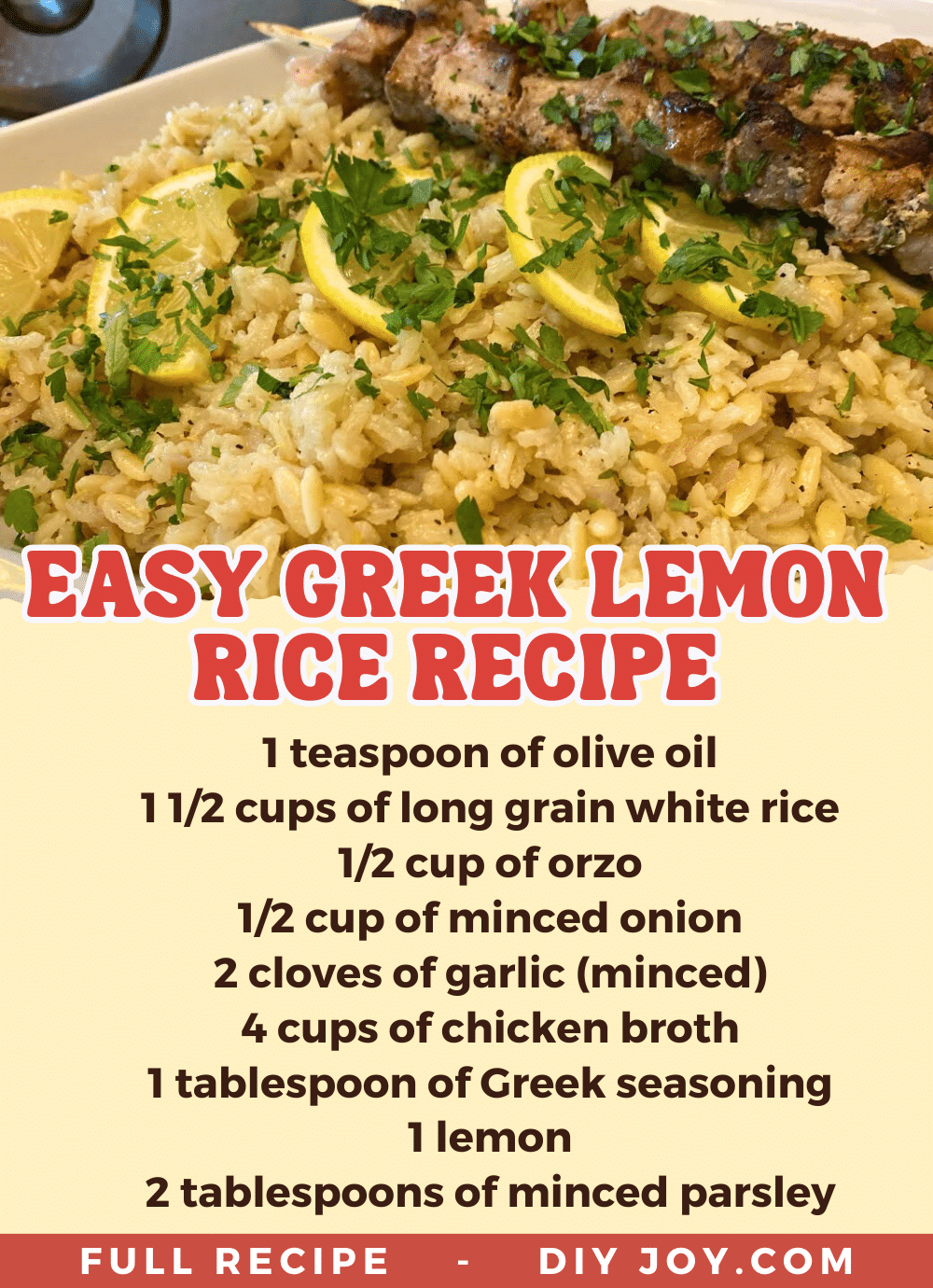 Greek Lemon Rice Recipe