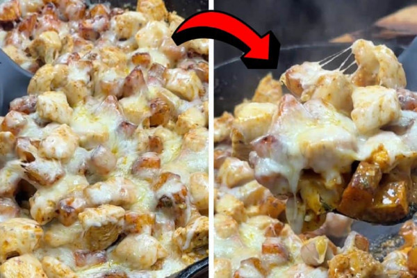 Easy Skillet Garlic Parmesan Chicken Potato Recipe