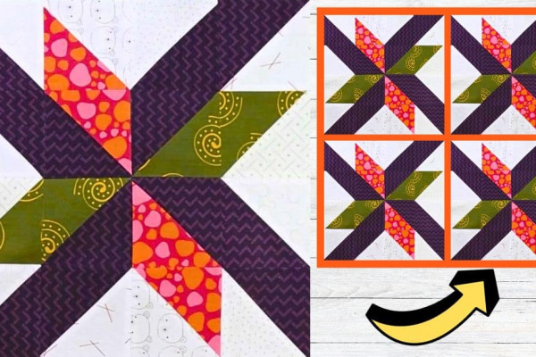 Easy Windmill Quilt Block Tutorial for Beginners