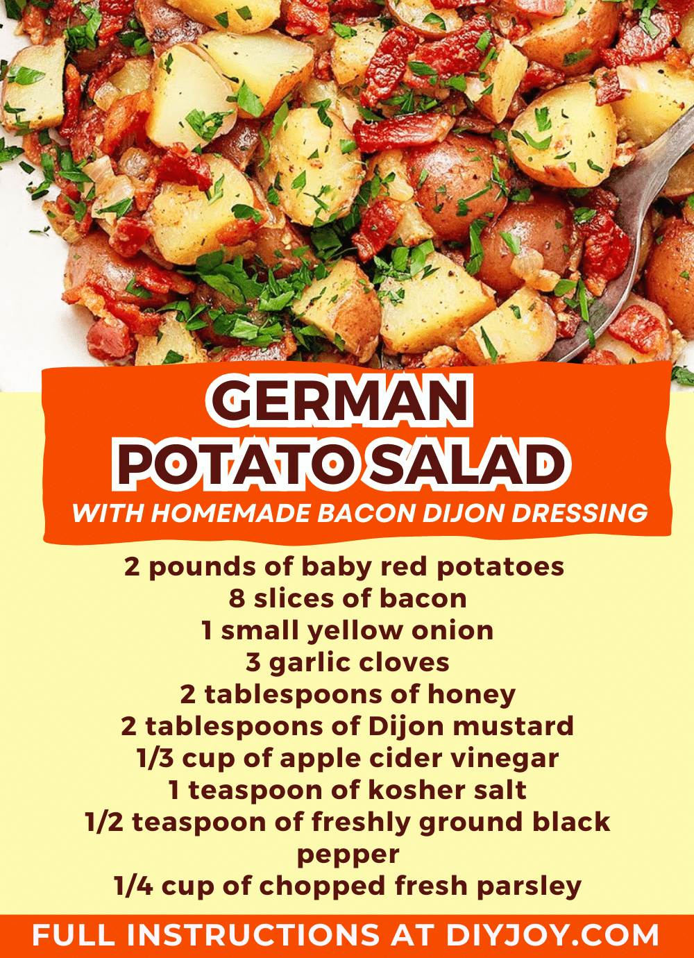 German Potato Salad With Homemade Bacon Dijon Dressing