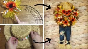 How to Make a DIY Fall Scarecrow Wreath