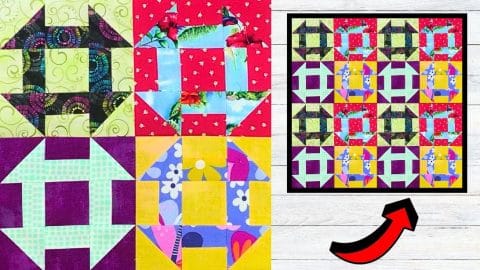 How to Make a Mini Churn Dash Quilt Block | DIY Joy Projects and Crafts Ideas