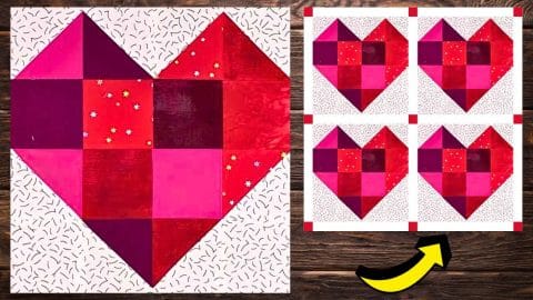How to Make a Patchwork Heart Quilt Block | DIY Joy Projects and Crafts Ideas