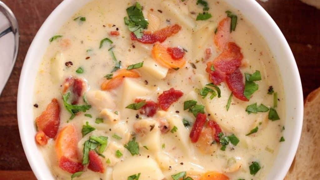 New England Creamy Clam Chowder Soup