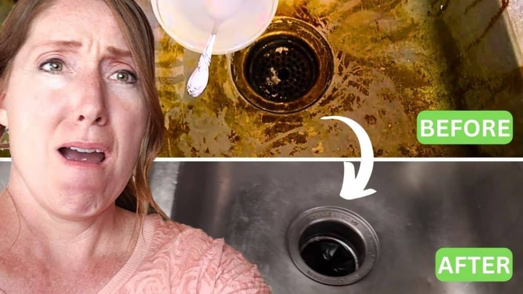 Satisfying Gross Kitchen Sink Cleaning Transformation