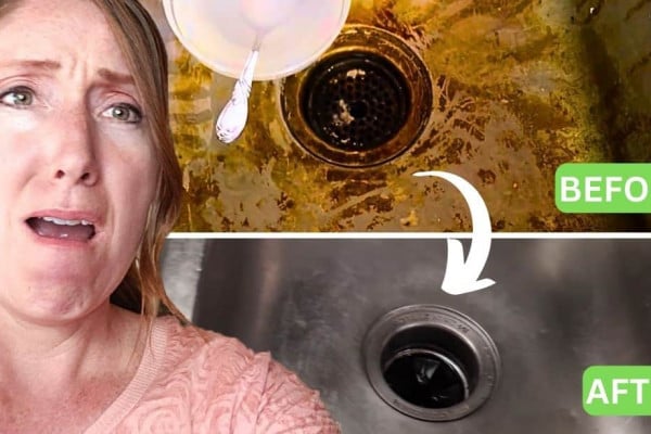 Satisfying Gross Kitchen Sink Cleaning Transformation