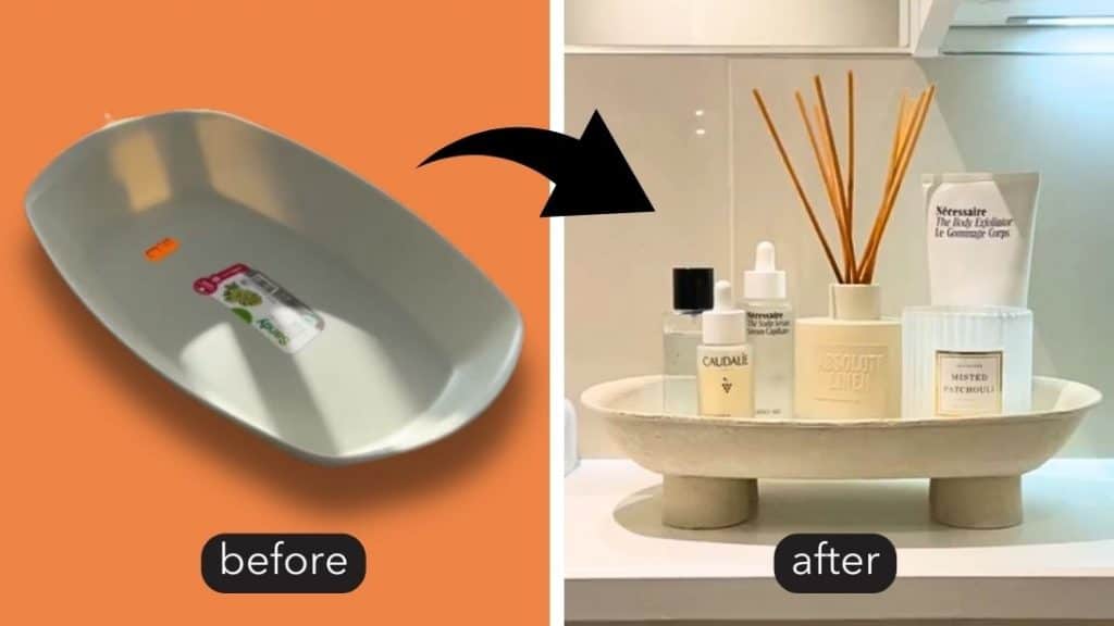 Woman Turned a Plastic Plate Into a Gorgeous Tray