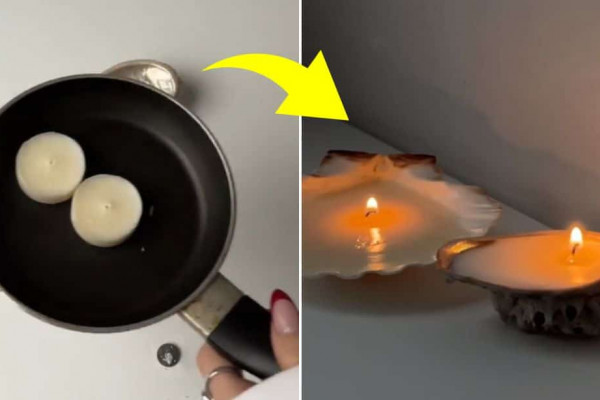 Woman Upcycled Seashells into Candles