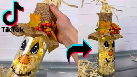DIY Scarecrow Bottle Decor Tutorial | DIY Joy Projects and Crafts Ideas