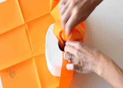 DIY Toilet Paper Pumpkins Bathroom Decor Tutorial - DIY Joy