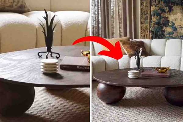 DIY Wooden Ball Coffee Table Using IKEA Serving Bowls