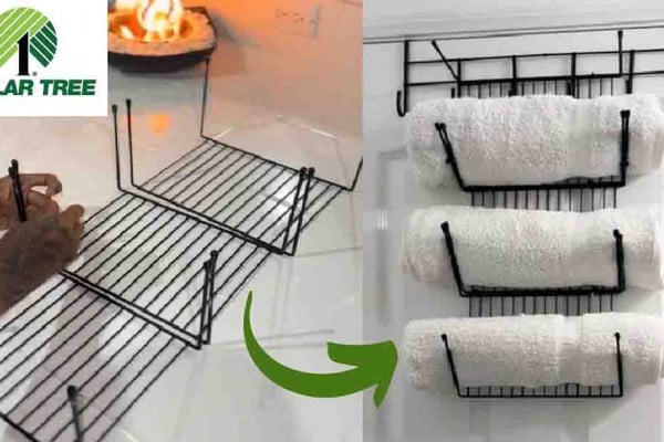 Easy DIY Dollar Tree Towel Rack Tutorial