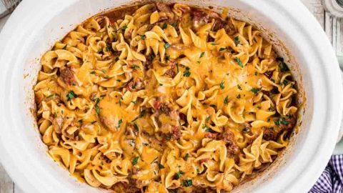 Slow Cooker Beef Noodle Casserole | DIY Joy Projects and Crafts Ideas